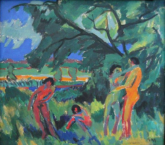 Ernst Ludwig Kirchner Naked Playing People France oil painting art